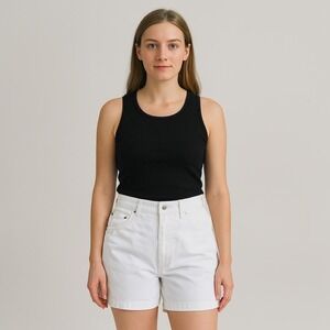 high waisted shorts 90s vintage‎ white cotton shorts